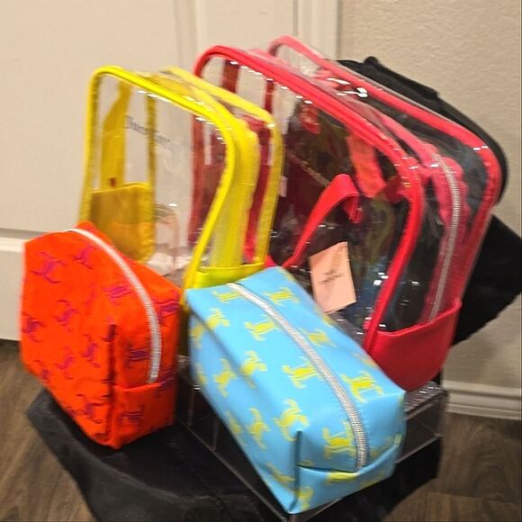 Juicy Couture 4-Piece JC Logo Neon Nested Cosmetic Cases - Picture 8 of 8